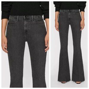 NWT Frame Denim Le High Flare Jeans High Rise Flared Leg Black, size 33
